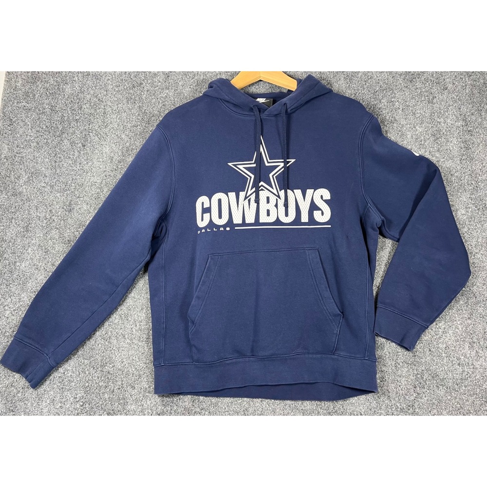 Nike Dallas Cowboys Hoodie Navy Blue Pullover Sweatshirt Womens Medium NFL